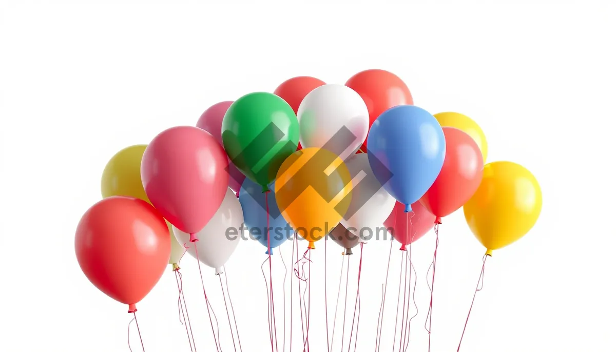 Picture of Bright Colorful Balloon Decoration for Birthday Celebration