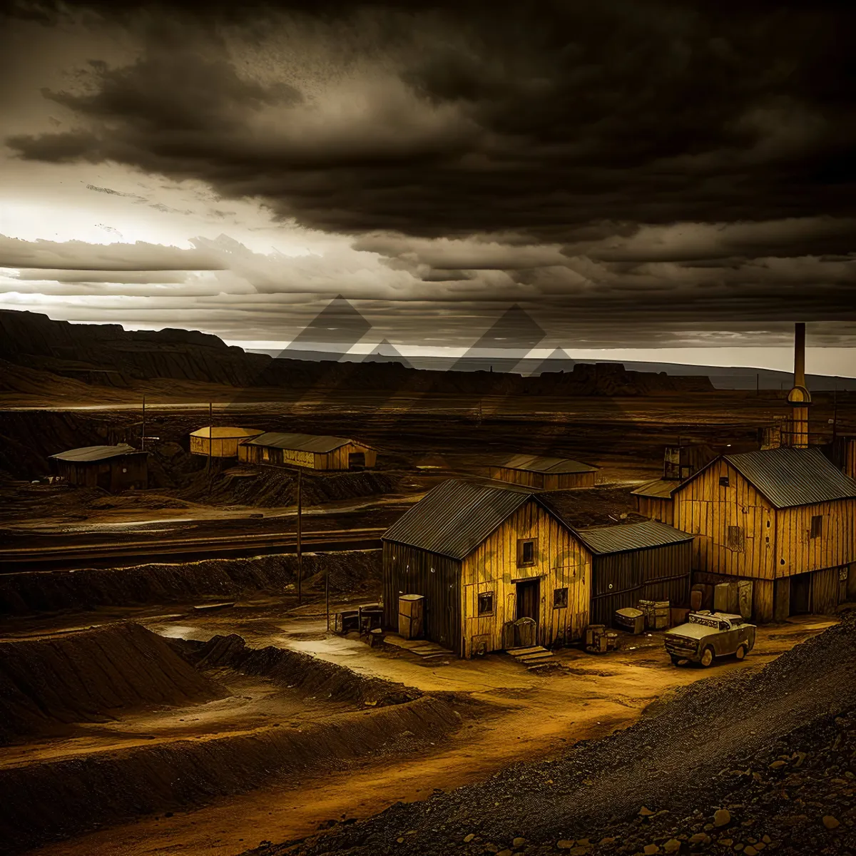 Picture of Old Barn in Picturesque Rural Landscape