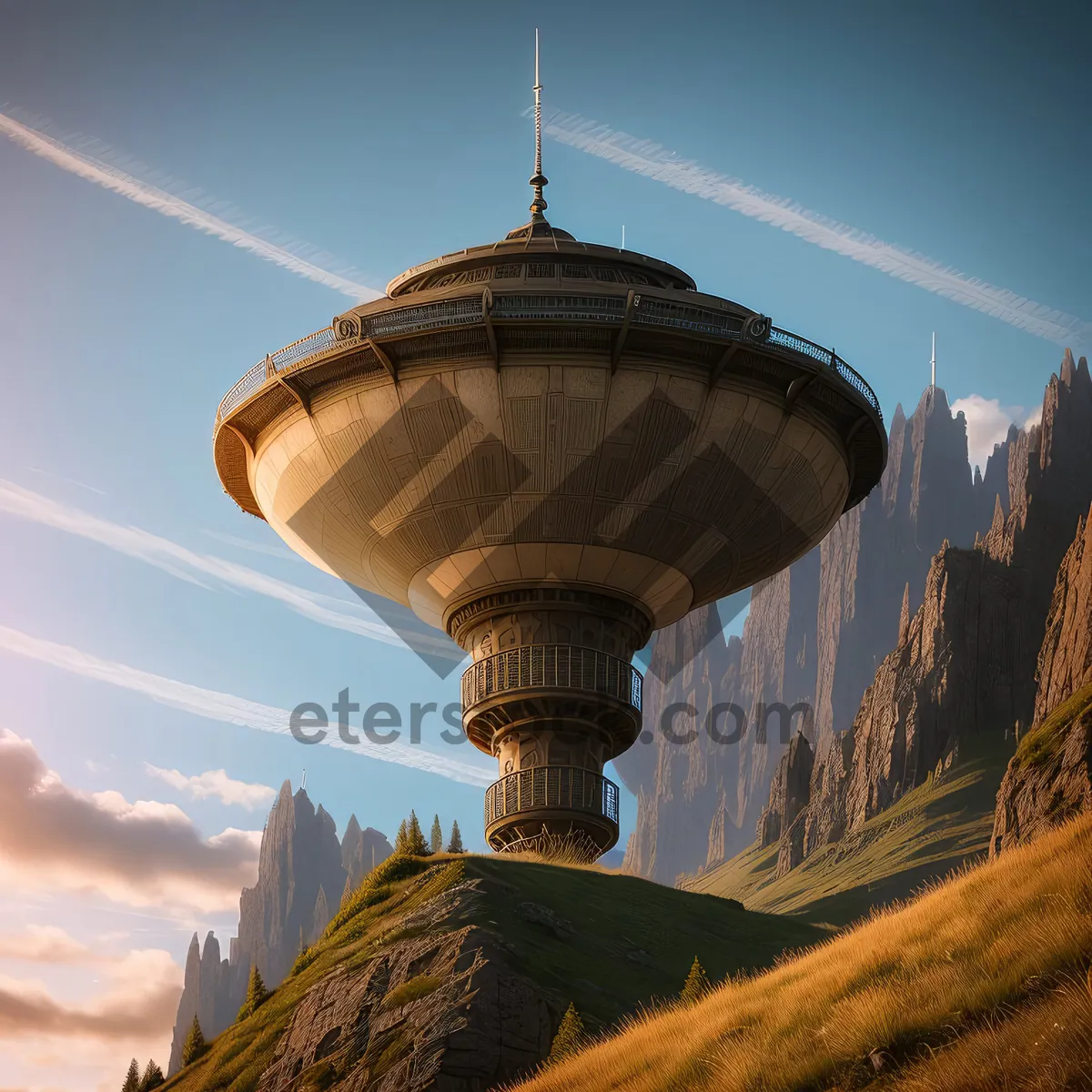 Picture of Sky-high Landmark: Majestic Water Tower Structure