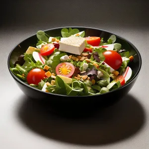 Delicious Vegetable Gourmet Salad with Cheese