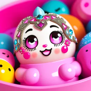 Colorful Cartoon Jelly Egg Toy