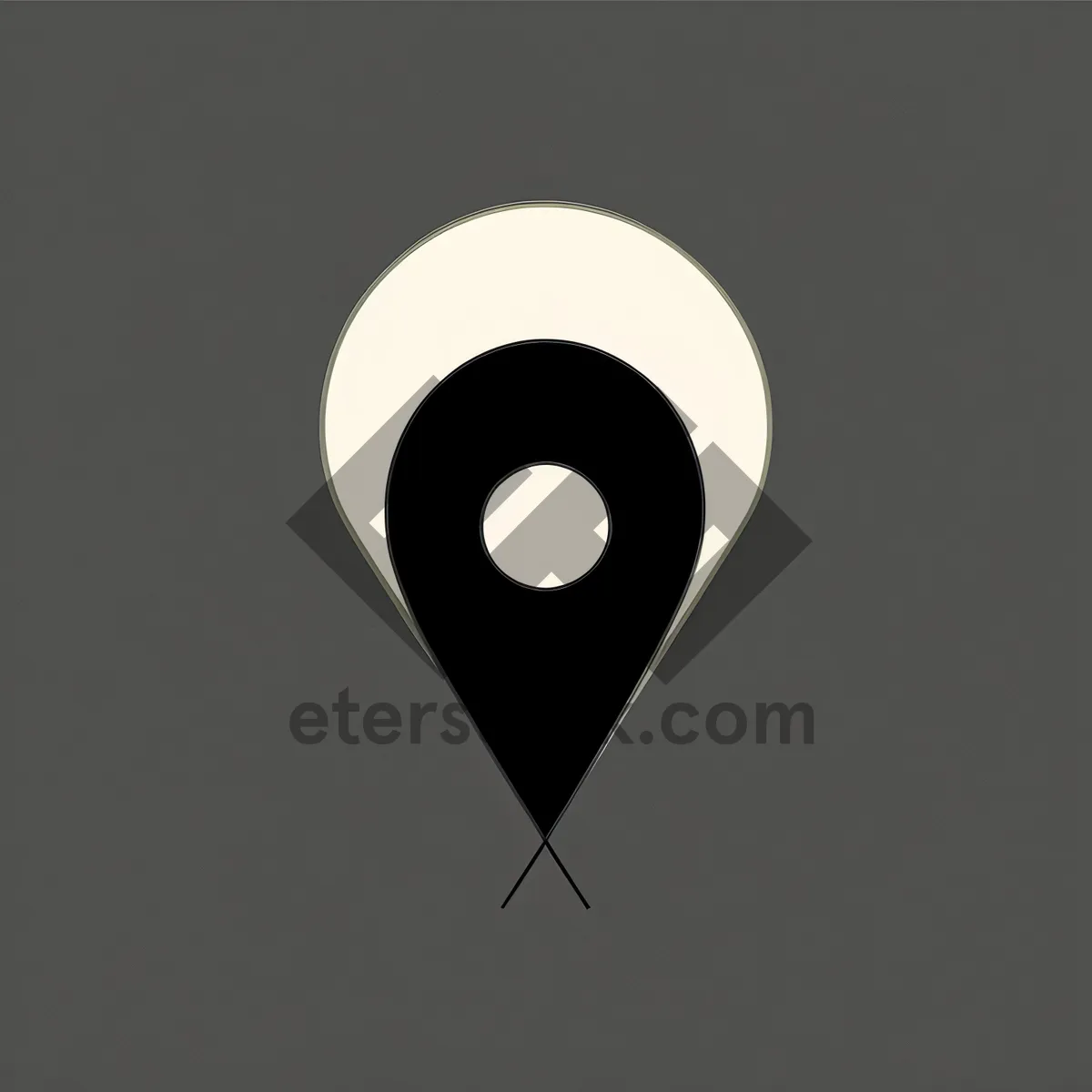 Picture of Black 3D Symbolic Icon Sign