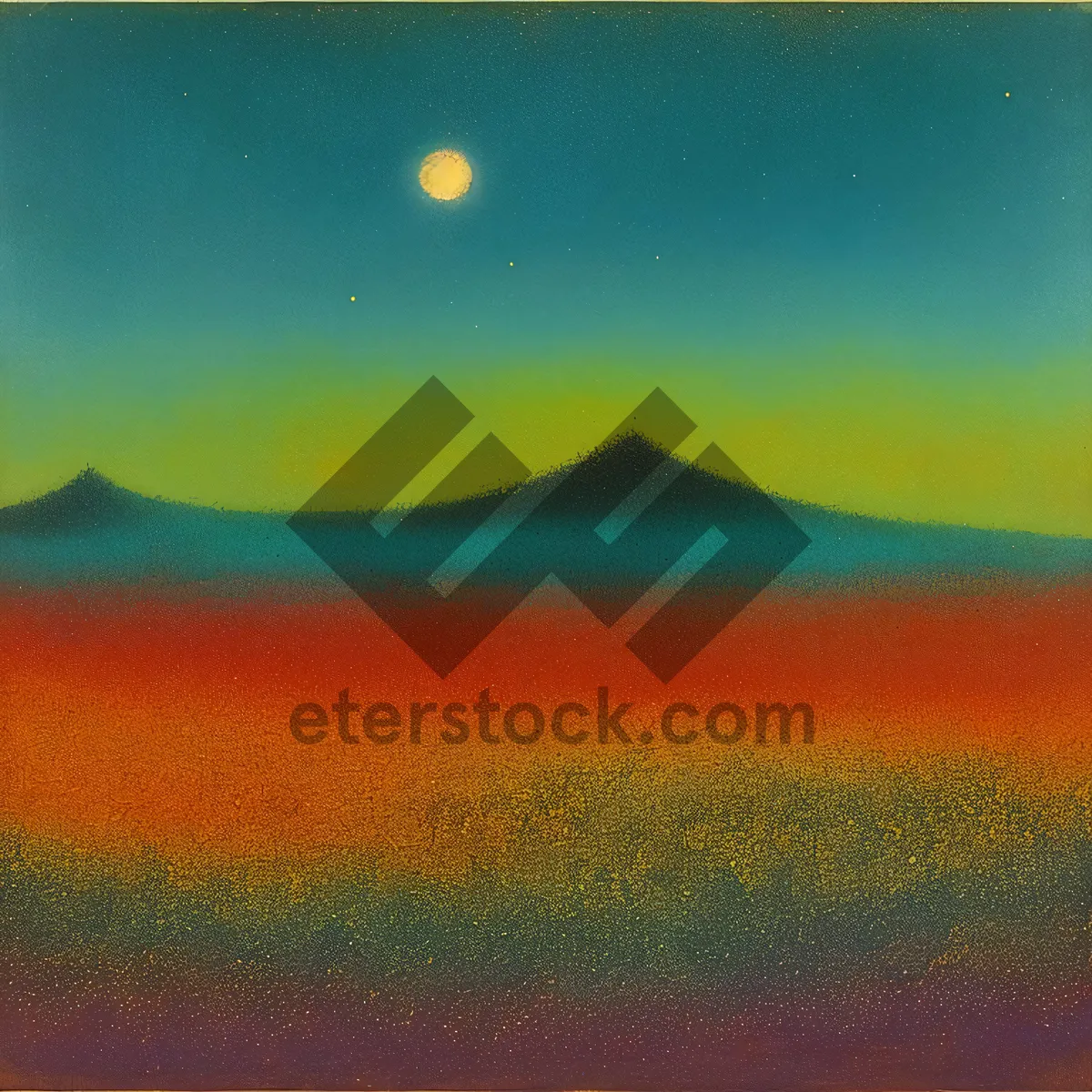 Picture of Orange sky at sunset with clouds and sun.