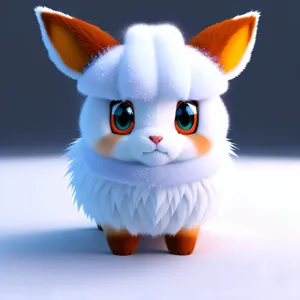 Cute Fluffy Bunny with Floppy Ears