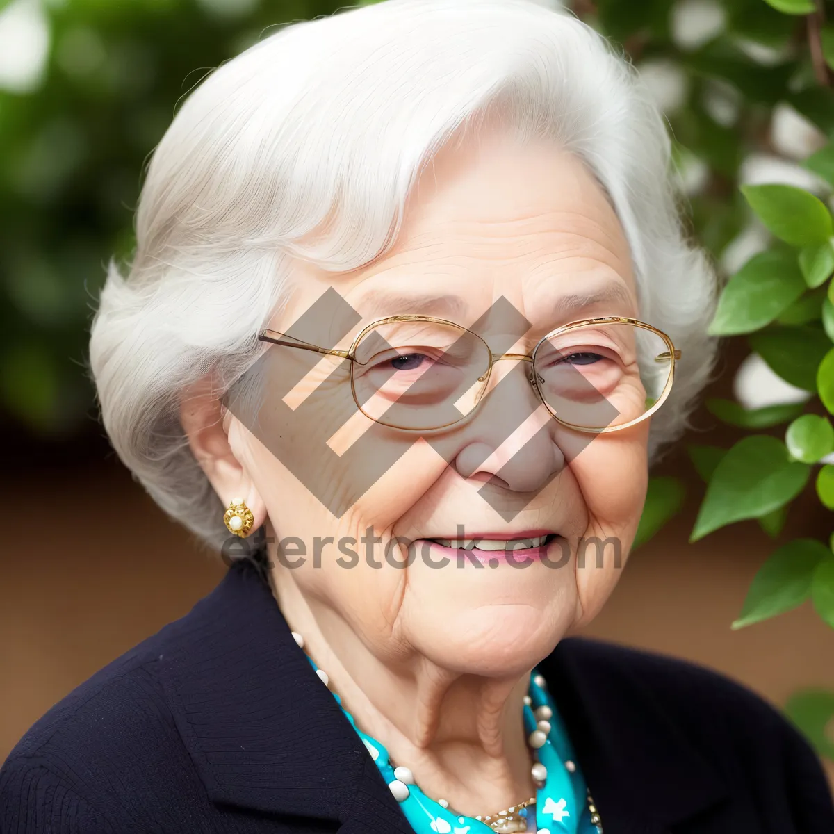 Picture of Happy Senior Couple Smiling Outdoors