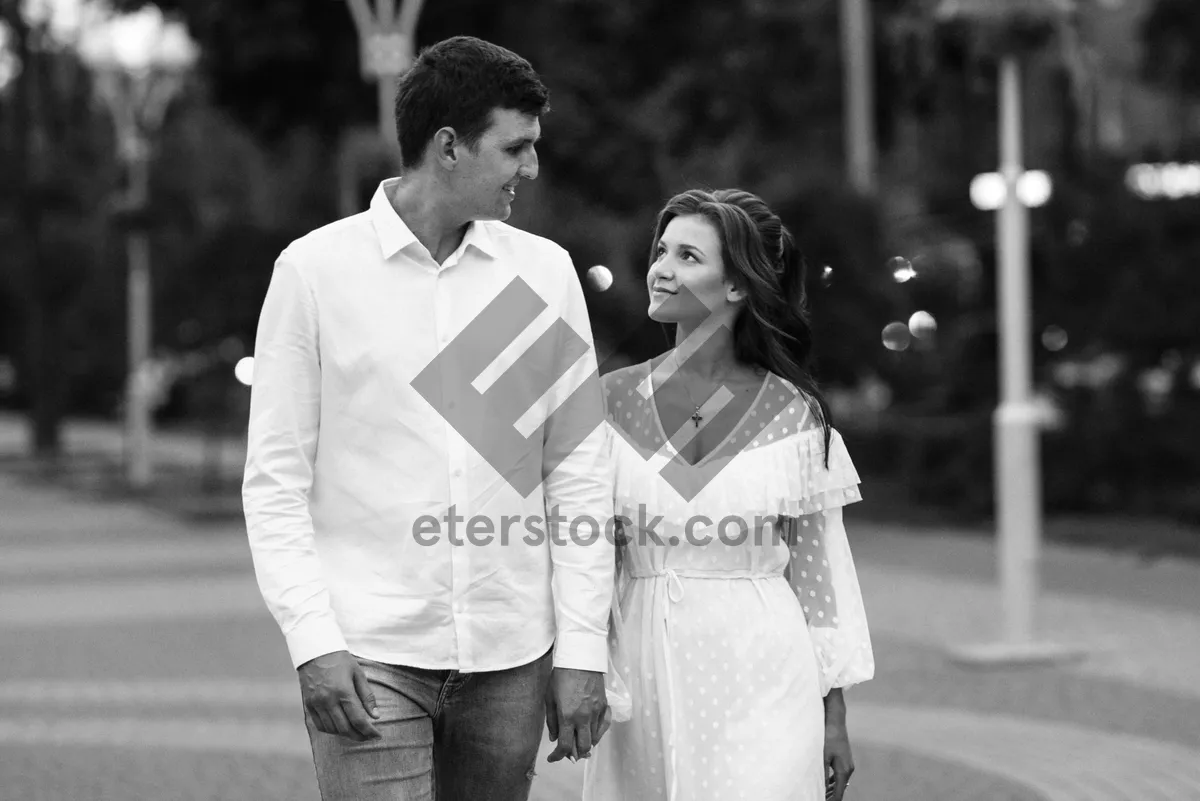 Picture of Happy couple smiling in the park