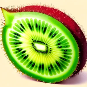 Juicy Kiwi Fruit Slice: Fresh, Healthy and Sweet!