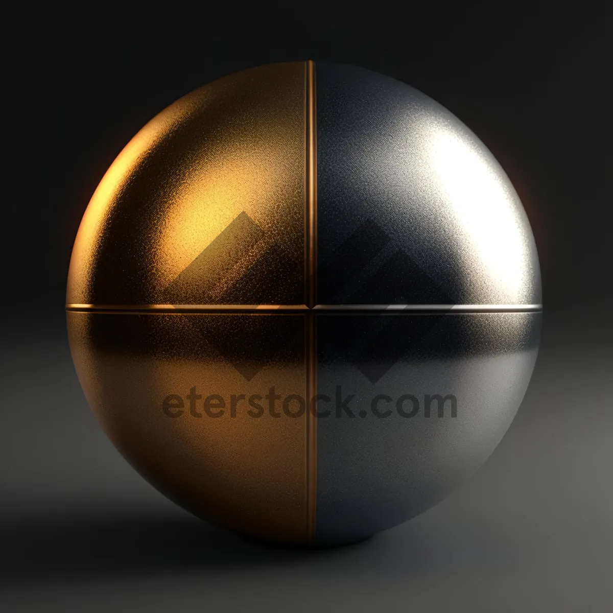 Picture of Shiny Glass Ball Button with Reflection