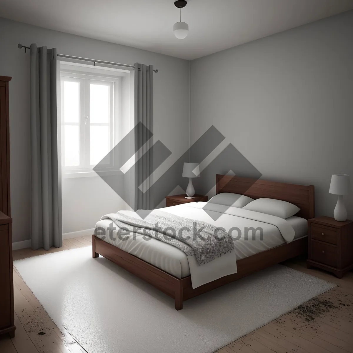 Picture of Modern Bedroom with Cozy Furniture and Relaxing Atmosphere