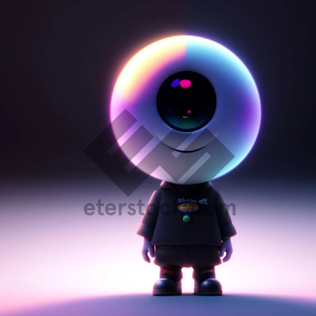 Picture of Automaton Business Icon - 3D Man Symbol