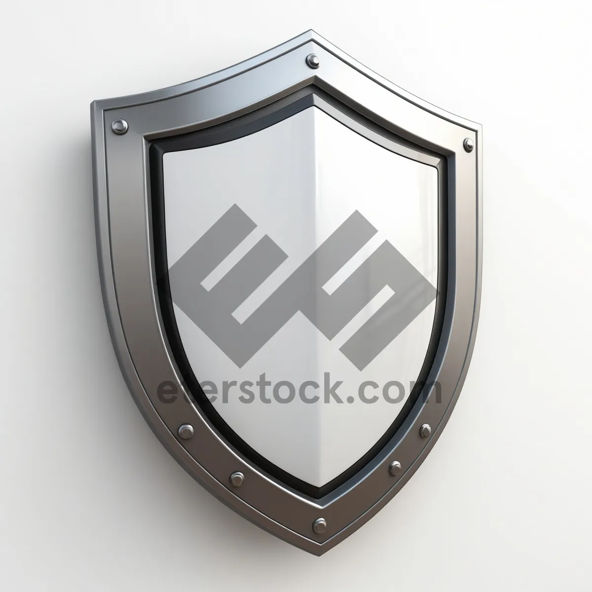 Picture of 3D Shiny Emblem Graphic Design Shield Icon