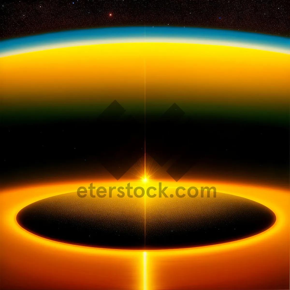 Picture of Glowing Gas Ring in Dark Space