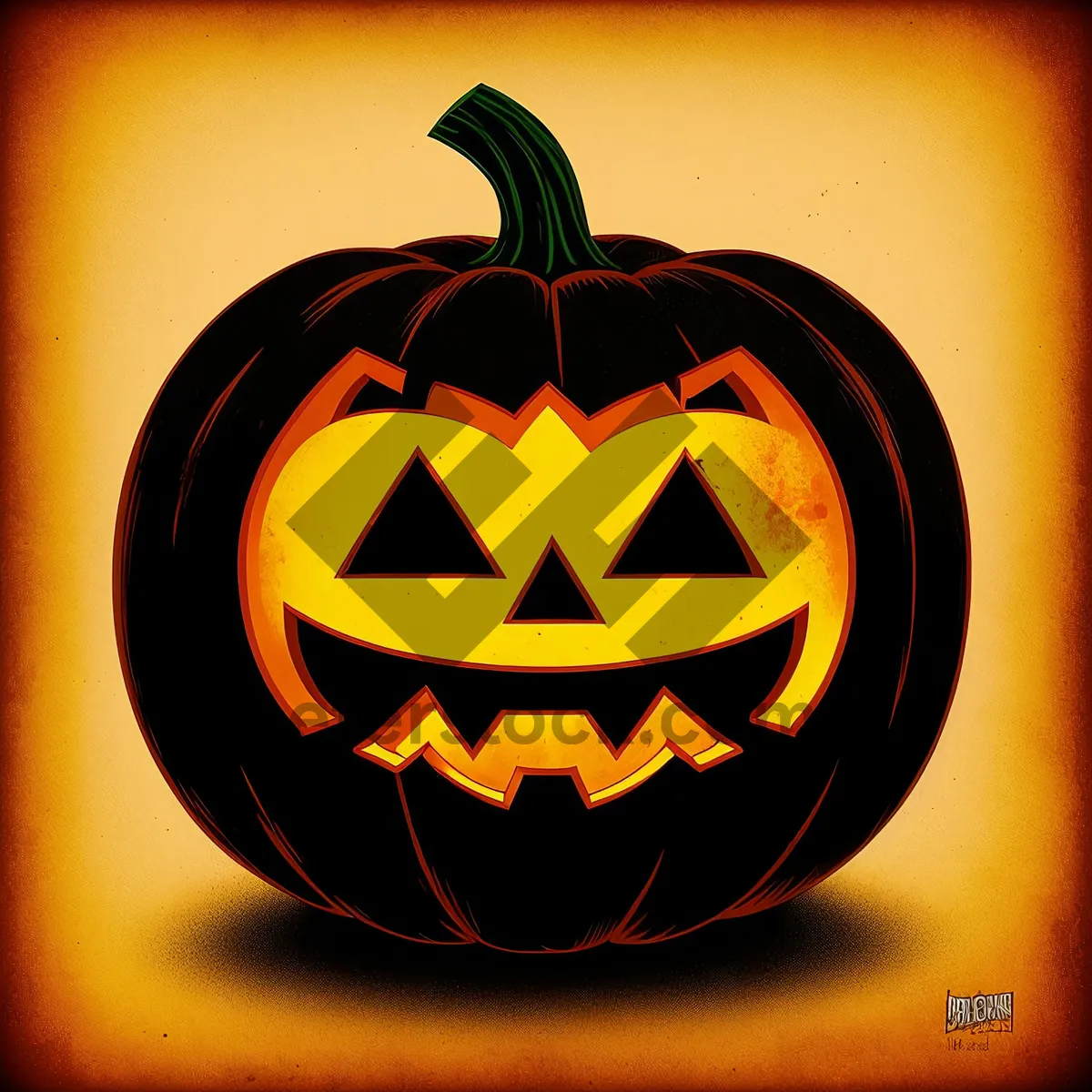 Picture of Glowing Pumpkin Lantern for Spooky Fall Decor