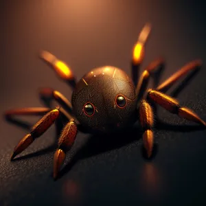 Black Spider: Close-Up of Invertebrate Arthropod Cricket