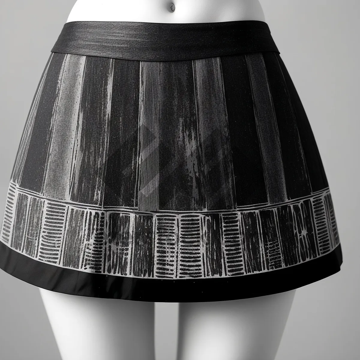 Picture of Tartan Miniskirt: Stylish Fabric Garment with Lampshade-inspired Fashion