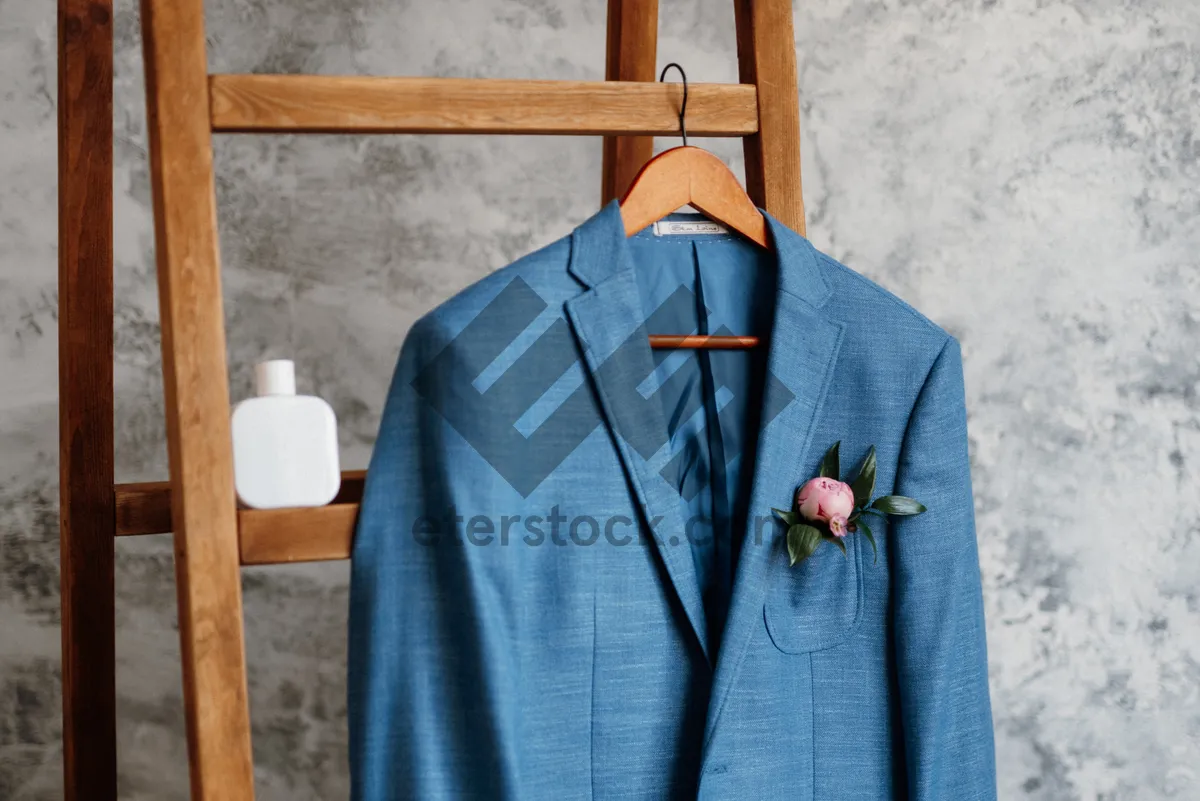 Picture of Stylish Man in Dapper Denim Suit