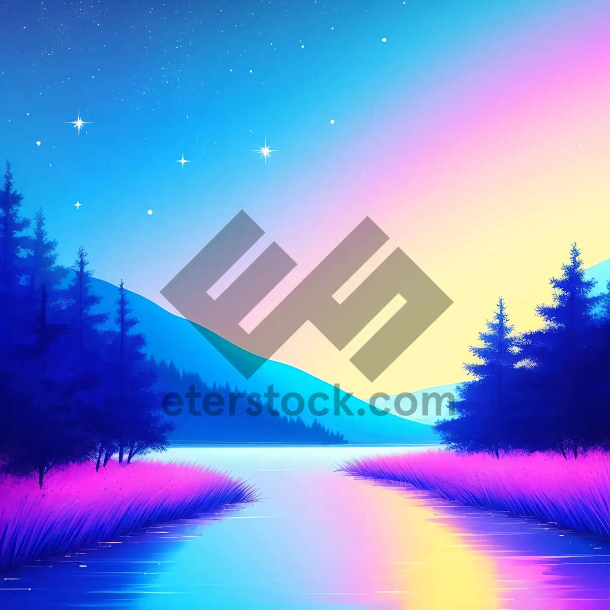 Picture of Winter Starlight: Shimmering Snowflake Celebration