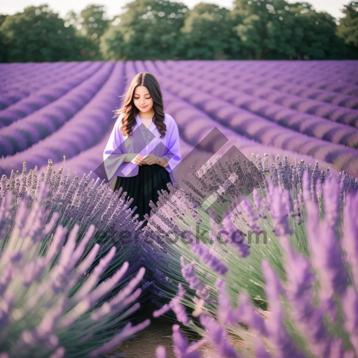 Picture of Lavender Field: Beauty of Summer's Purple Flora