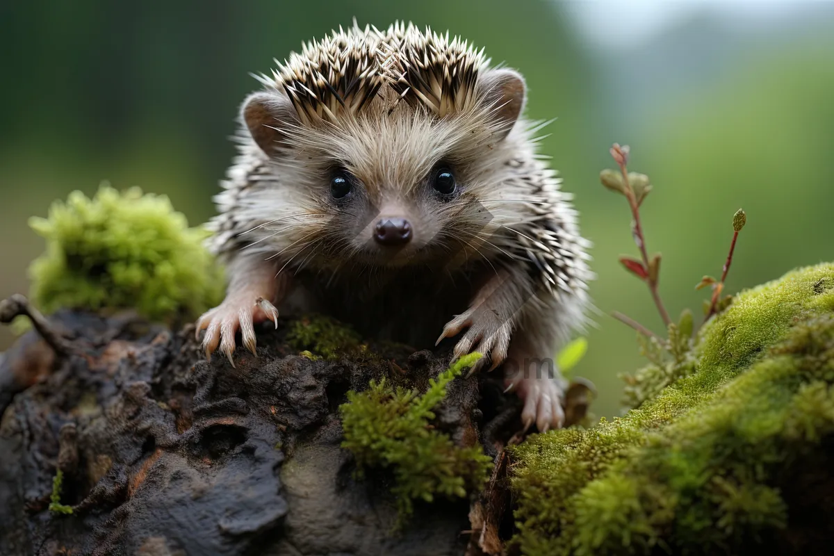 Picture of Prickly wildlife creature in autumn - Hedgehog.