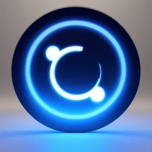Shiny Round Glass Button Icon