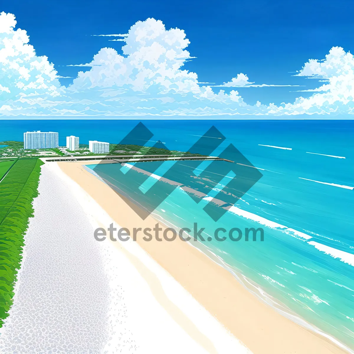 Picture of Serenity by the Shore: Captivating Turquoise Waters