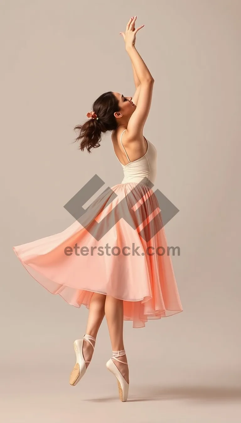 Picture of Fashionable brunette lady smiling in stylish dress