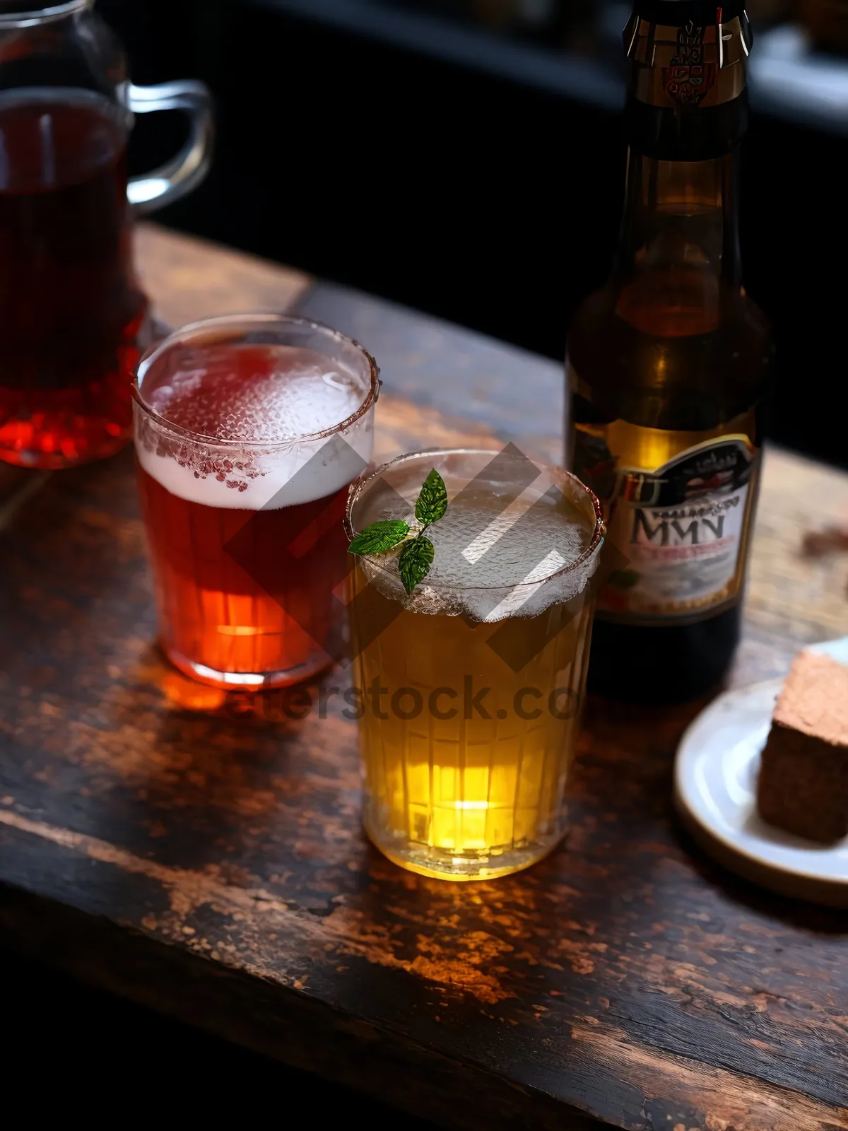 Picture of Golden Refreshment: Cold Beer in a Glass