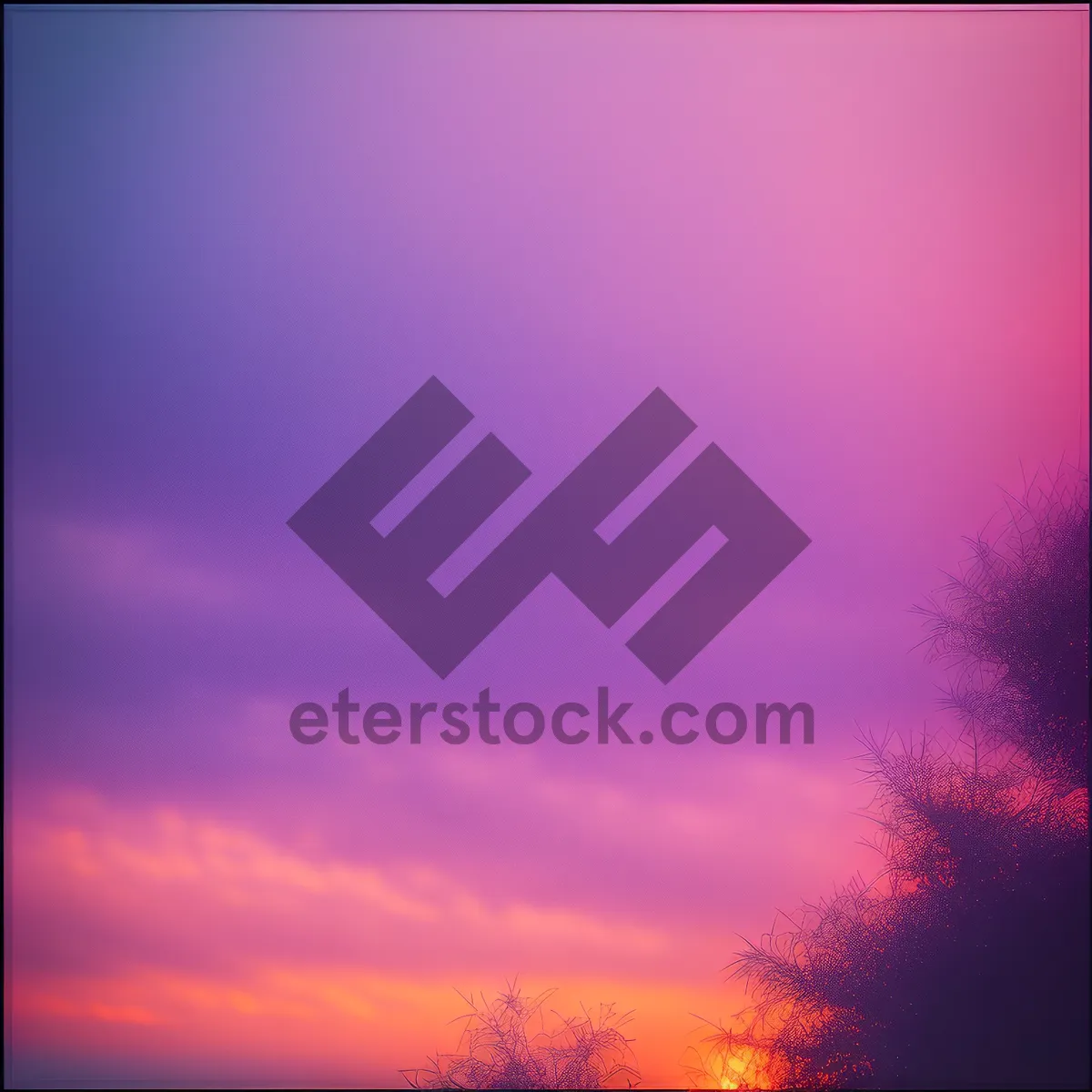 Picture of Vibrant Sunset with Celestial Glow