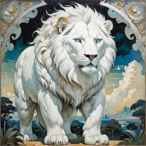 Majestic Lion Portrait in the Wild