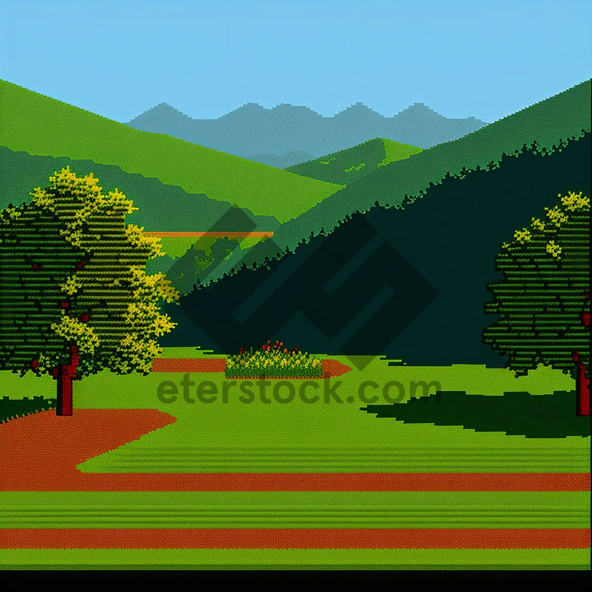 Picture of Vibrant Rapeseed Field Under Blue Sky