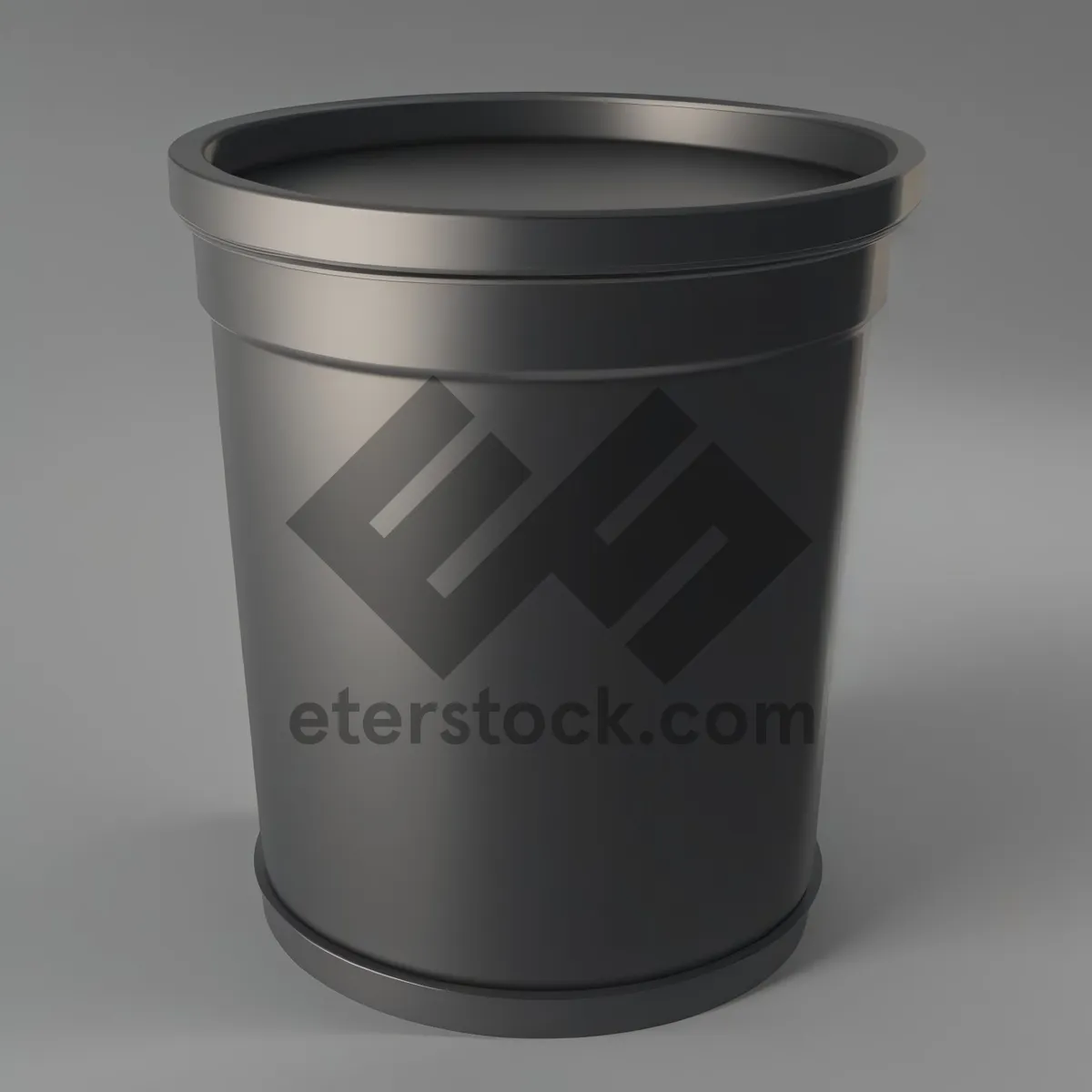 Picture of Empty Metal Garbage Bin for Drink Containers