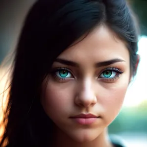 Stunning brunette model with captivating smile.