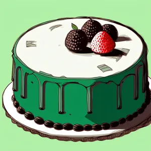 Delicious Berry Cream Cake with Chocolate Polka Dots