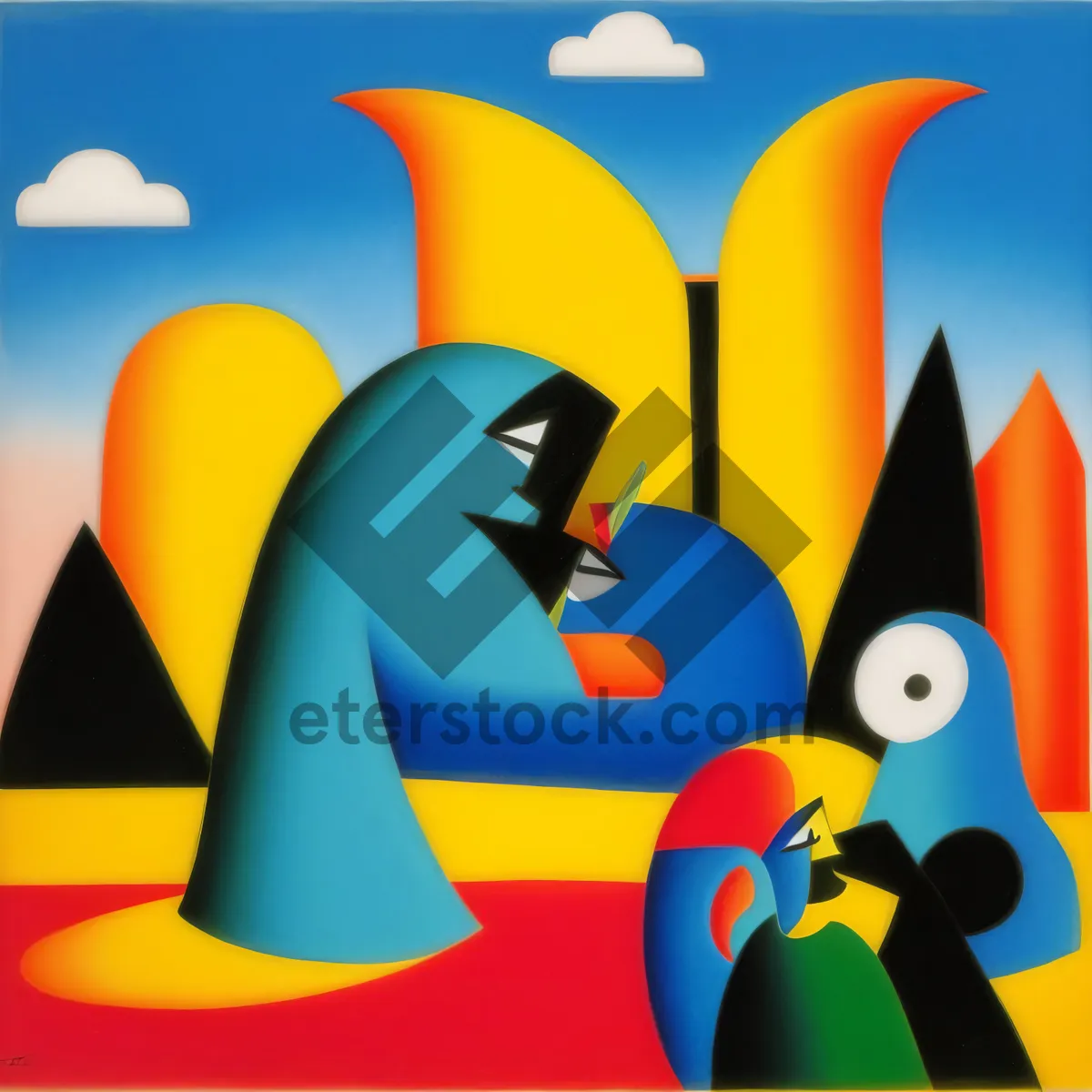 Picture of Vibrant Orange Graphic Cartoon Design Icon