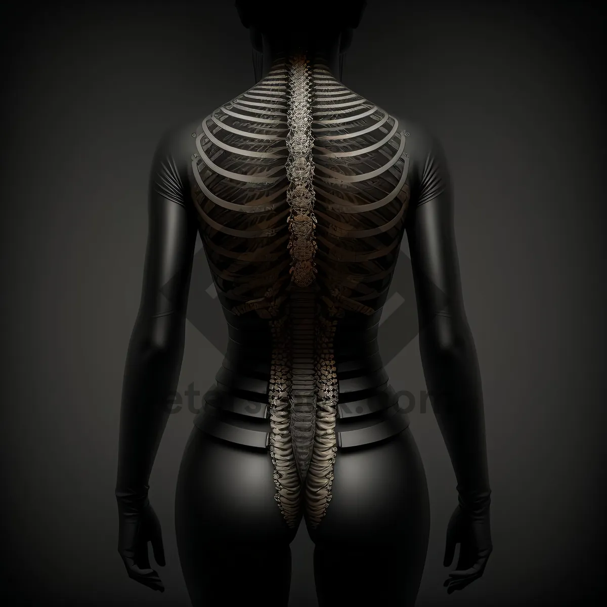 Picture of Human Skeleton X-Ray - Anatomical 3D Graphic