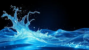 Light Blue Sea Wave Splash Motion Wallpaper