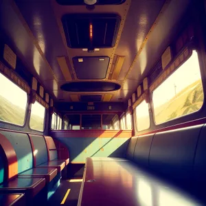Urban Speed: Modern Transportation Inside Subway Tunnel