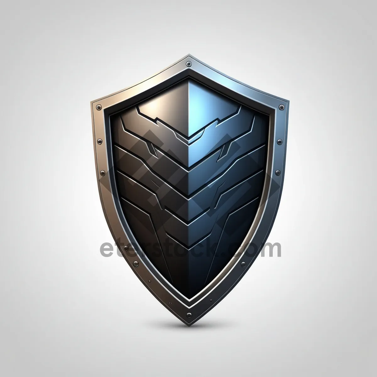 Picture of Shiny shield emblem symbolizing love and strength