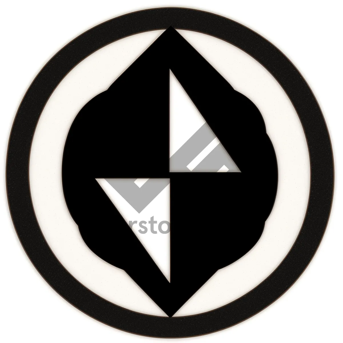 Picture of Black Graphic Design Icon Set: Heraldry Circle Button