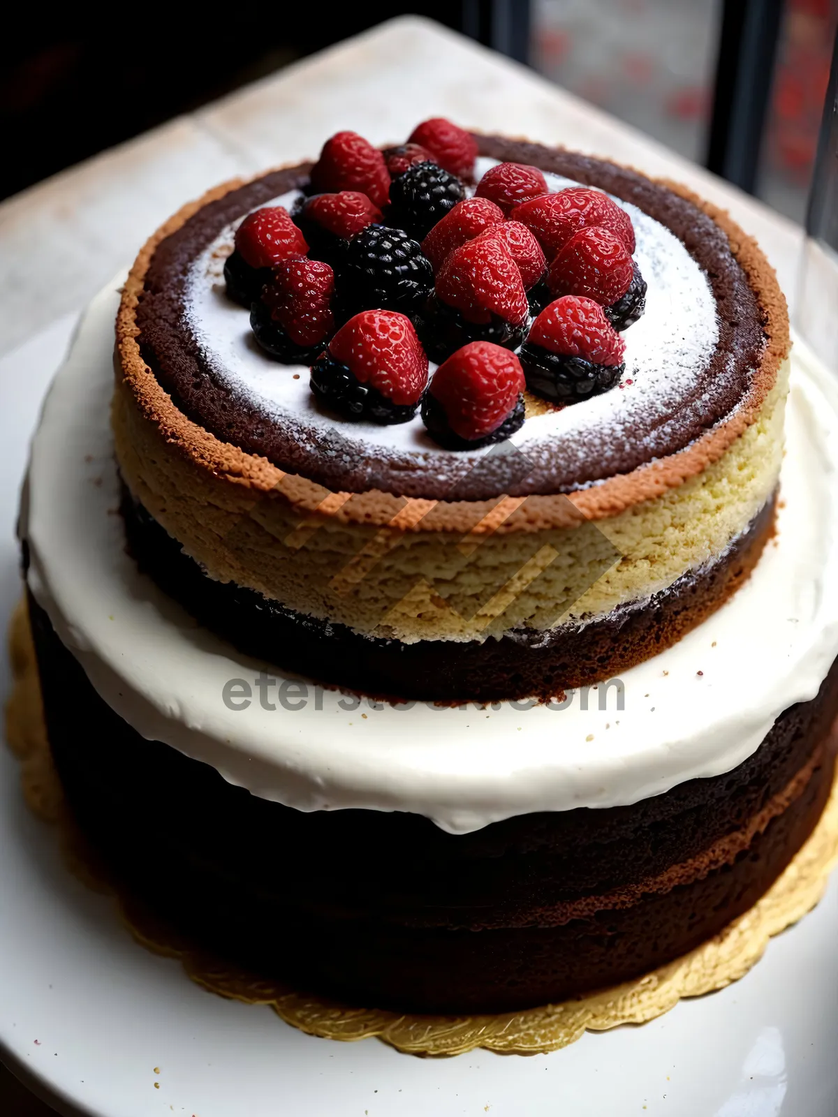 Picture of Delicious Berry Trifle with Chocolate Drizzle