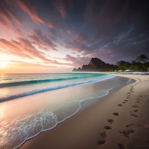 Serene Summer Paradise: Beachside Bliss with Ocean Waves