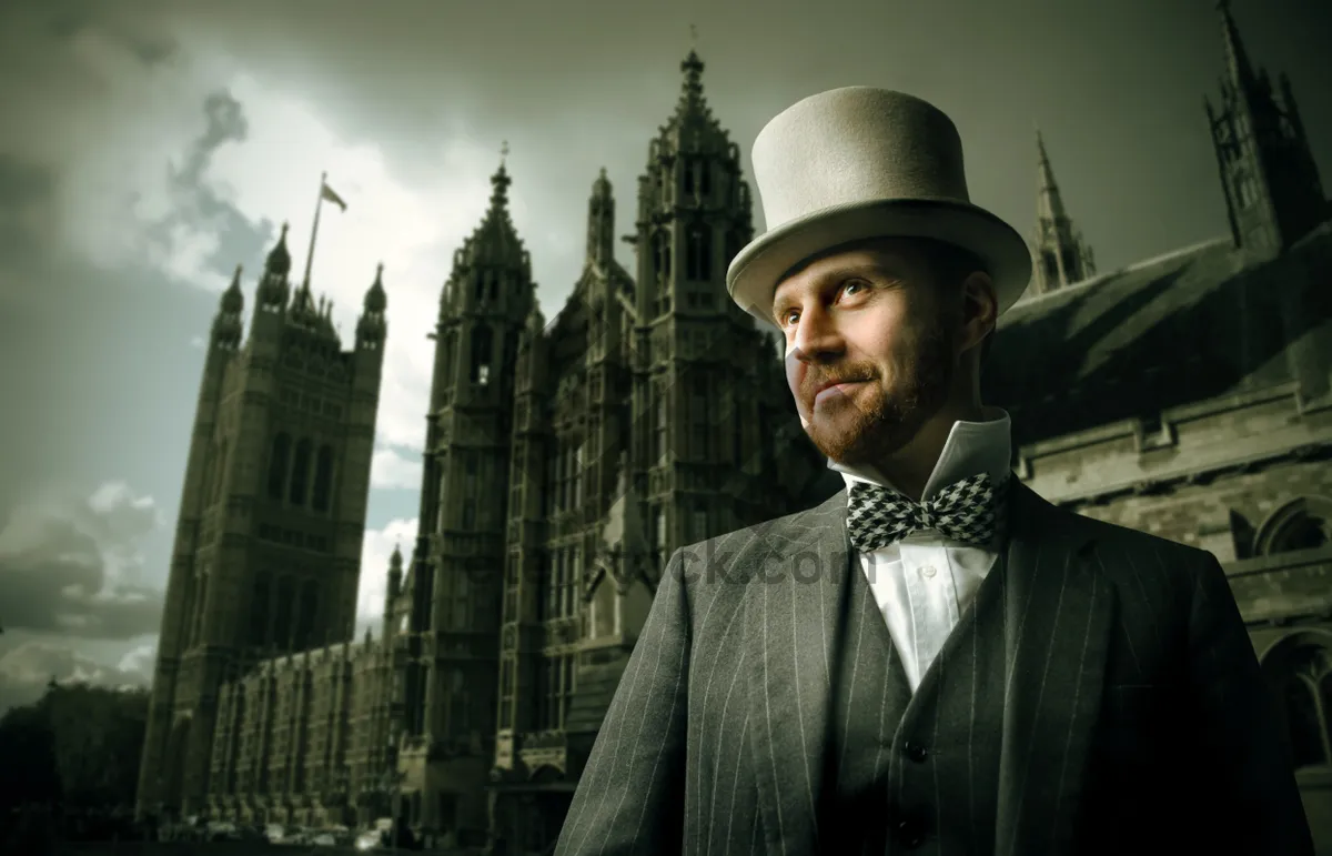 Picture of Confident businessman in professional suit and tie portrait