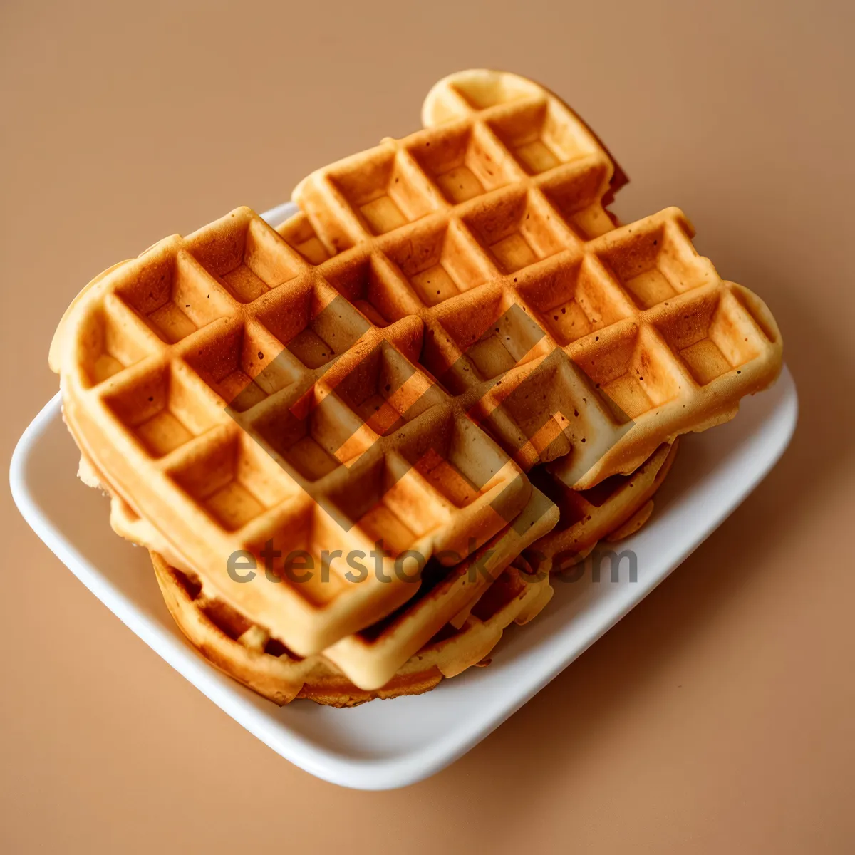 Picture of Delicious Chocolate Waffle Iron Brownie Snack