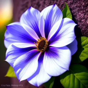 Colorful Viola Herb with Petals in Bloom