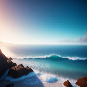 Sunset Serenity on Tropical Beach