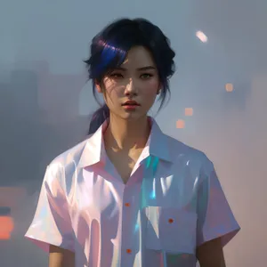 Smiling Healthcare Professional in Lab Coat