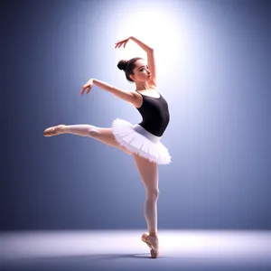 Energetic dancer showcasing graceful ballet motion.