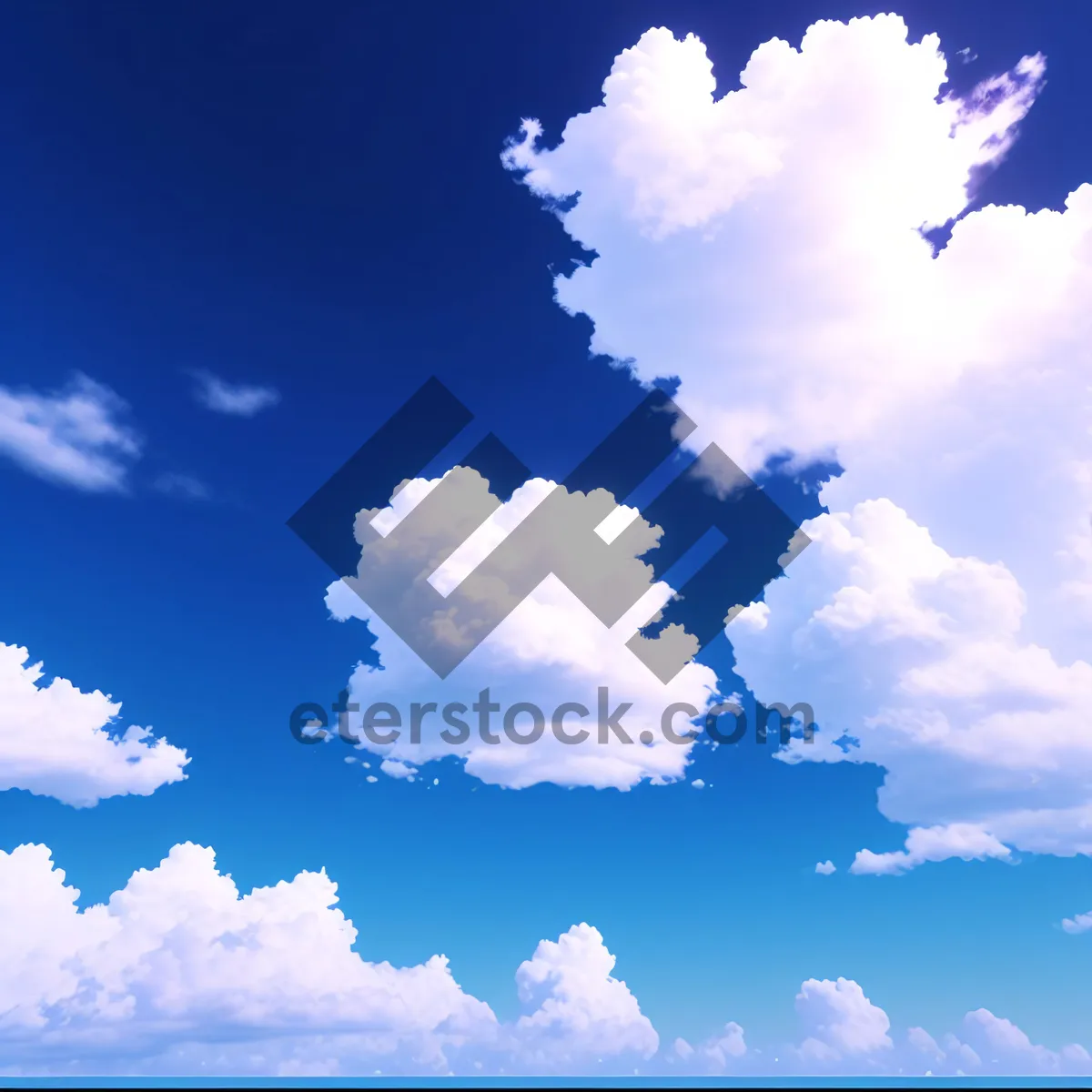 Picture of Whispering Skies: A Dreamy Cloudscape in Azure