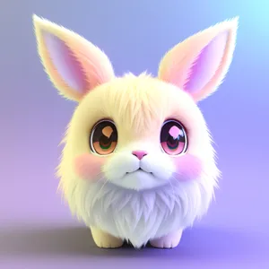 Fluffy Easter Bunny: Adorable Mammal with Cute Ears