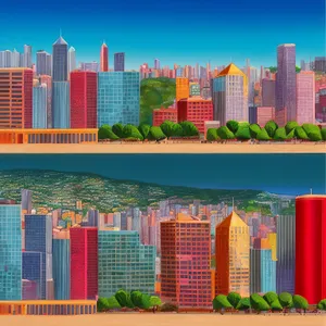 Urban Skyline Puzzle: Modern Cityscape in Evening Sky